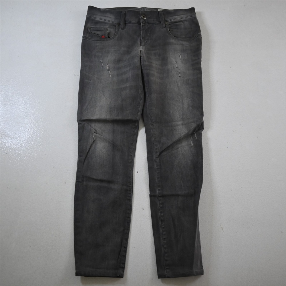 DIESEL 26 x 32 Grupee Ankle Skinny‎ Gray Stretch Denim Womens Jeans